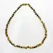 Green BAROQUE beads Baltic amber necklace 45cm
