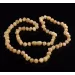 Butter BAROQUE beads Baltic amber knotted necklace 53cm
