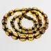Faceted Baltic amber OLIVE beads necklaces 50cm