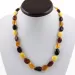 Large beads Baltic amber kntted necklace 48cm
