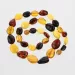 Large beads Baltic amber kntted necklace 48cm