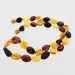 Large beads Baltic amber kntted necklace 48cm