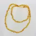 Honey BAROQUE Baltic amber necklace 63cm