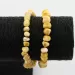 White BAROQUE beads Baltic amber necklace 47cm