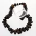 Large Dark BAROQUE beads Baltic amber necklace 62cm