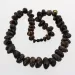 Large Dark BAROQUE beads Baltic amber necklace 62cm