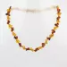 Multi-strand Baltic amber woven teething necklace 33cm