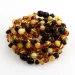 10 Multi BAROQUE Baltic amber teething bracelets 14cm