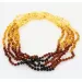 5 Rainbow BAROQUE Baltic amber adult necklaces 55cm