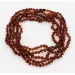 5 Cognac BAROQUE Baltic amber adult necklaces 64cm