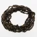 10 Dark BAROQUE teething Baltic amber necklaces 38cm