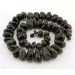 Large Dark BAROQUE beads Baltic amber necklace 62cm