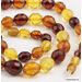 Facet cut OLIVE beads Baltic amber necklace 20in