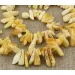 Long UNIQUE white nuggets Baltic amber necklace 24in