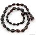 Cherry BEANS Baby teething Baltic amber beads necklace