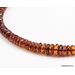 Faceted cognac BUTTONS Baltic amber necklace 18in