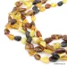 Lot of 5 Knotted BEANS Baltic amber necklaces