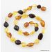 Larger multi BEANS Baby teething Baltic amber necklace