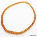 Faceted Cognac BUTTONS Baltic amber necklace 18in
