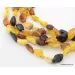 5 Multi BEANS Baltic amber adult wholesale necklaces 20in