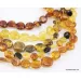 5 BUTTON beads Baltic amber necklace