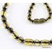 Faceted Baltic amber OLIVE beads necklace