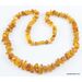 Antique style Butter NUGGETS Baltic amber necklace 28in