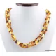 Woven multi-strand Baltic amber necklace 21in