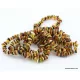 10 Multi NUGGETS Baltic amber adult strech bracelet
