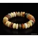 Unique buttons Baltic amber bracelet 7in