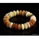 Unique buttons Baltic amber bracelet 7in