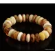 Unique buttons Baltic amber bracelet 7in