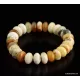 Unique buttons Baltic amber bracelet 6in