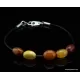 Baltic amber beaded string bracelet