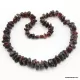 Large Ruby beads Baltic amber necklace