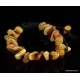 Vintage Egg Yolk beads Baltic amber bracelet 8in