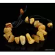Vintage Egg Yolk beads Baltic amber bracelet 8in