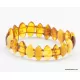 Carved pieces Baltic amber elastic bracelet