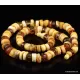 Vintage BUTTONS Baltic amber necklace 25in