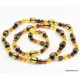 Long combination Baltic amber neclace 28in