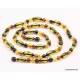 Long combination Baltic amber neclace 30in