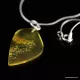 Genuine Baltic amber CARVED silver pendant