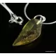 Genuine Baltic amber CARVED silver pendant