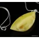 Genuine Baltic amber CARVED silver pendant