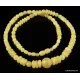 Butter combination beads Baltic amber necklace