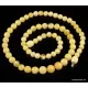 Butter ROUND beads Baltic amber necklace 18in