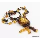 Handmade Artisan Genuine BALTIC AMBER Knotted Necklace 19in
