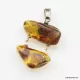 Nautral Baltic amber silver pendant 6g