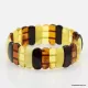 Multi pieces Baltic amber elastic bracelet