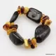 Aristan Baltic amber beaded stretch bracelet